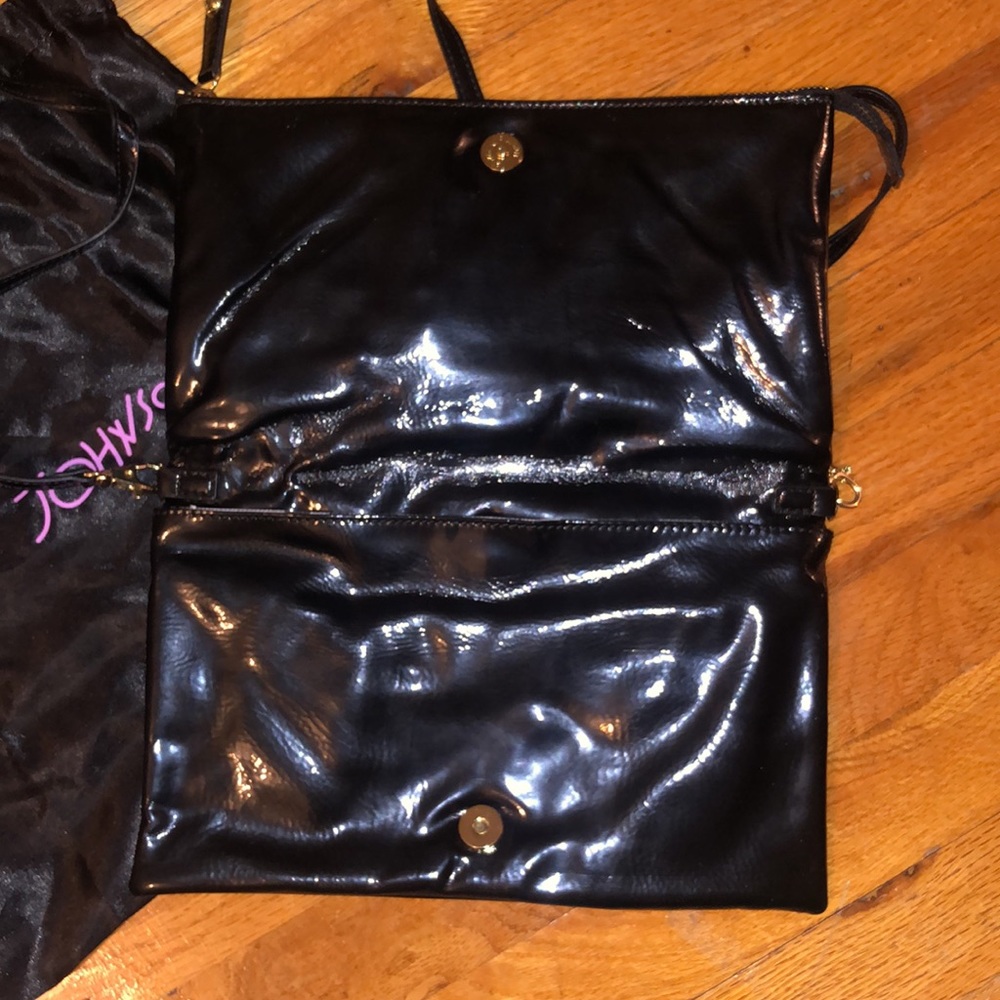 Vintage Betsey Johnson Leopard Crossbody Bag With Gold Chain Heart - Picture 3 of 9